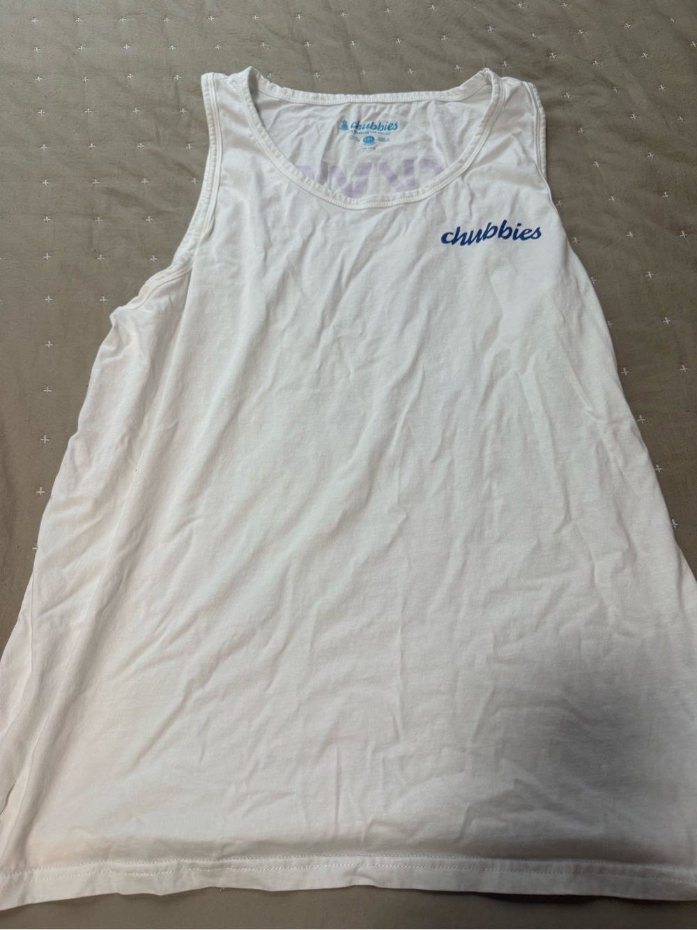 Chubbies Men’s White Tank Swim Cover-Up